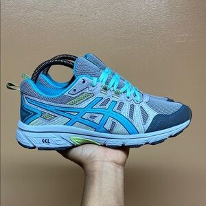 ASICS Gel Venture 7 “Gray Blue Volt” Trail Running Sneakers